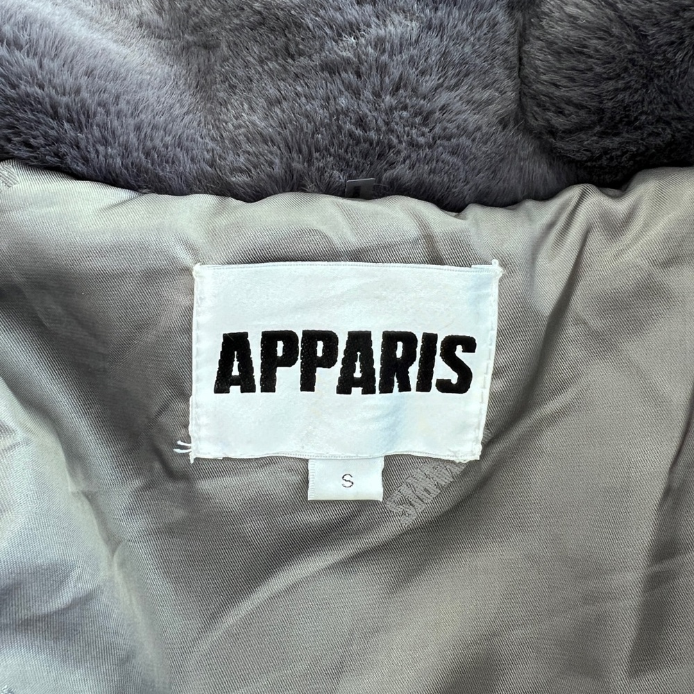 Apparis Faux Fur Grey Mona Coat size Small - Picture 4 of 16